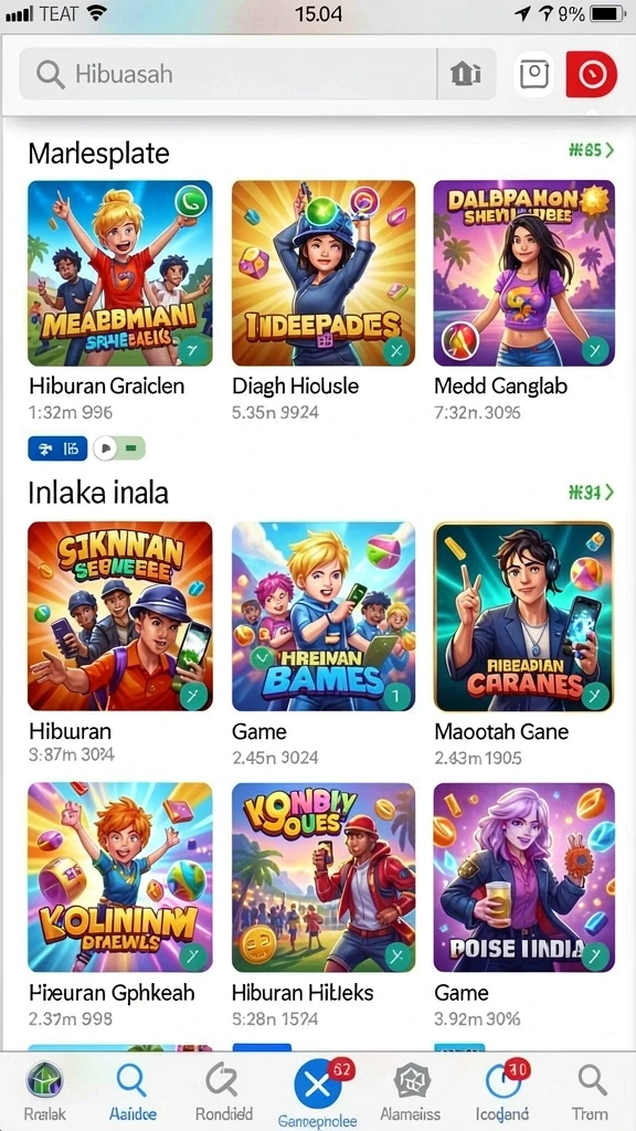 bokedomino - Tampilan antarmuka BOKEDOMINO yang menarik dan mudah digunakan.